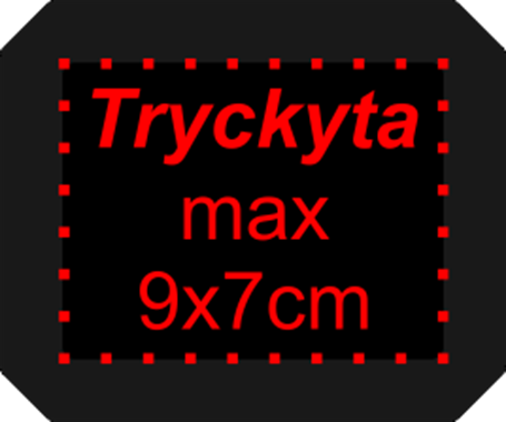 Svart isskrapa med tryck