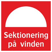 Sektionering på vinden