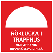 RÖKLUCKA I TRAPPHUS AKTIVERAS VID BRANDFÖRSVARSTABLÅ