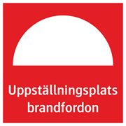 Uppställningsplats brandfordon