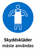 Skyddskläder måste användas