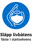 Släpp livbåtens
fäste i startsekvens