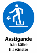 Avstigande
från kälke
till vänster