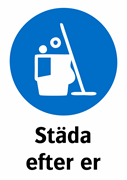 Städa
efter er