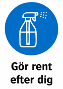 Gör rent
efter dig