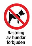 Rastning
av hundar
förbjuden