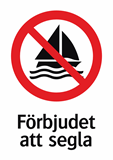 Förbjudet
att segla