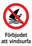 Förbjudet
att vindsurfa