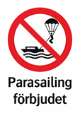 Parasailing
förbjudet