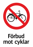 Förbud
mot cyklar