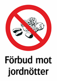 Förbud mot
jordnötter