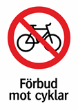 Förbud
mot cyklar