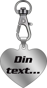 Berlock med graverad text.