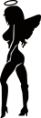 tjej siluett ängel
