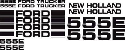 Dekorsats Ford 555E NEW HOLLAND