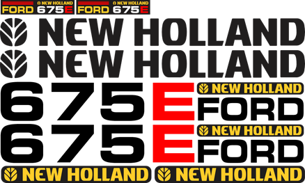 Dekorsats New Holland 675E Ford