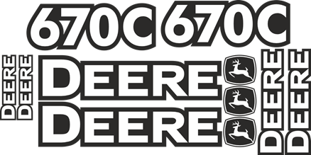 Dekalsats Deere 670C