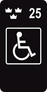 Skattemärke Rörelsehindrad Svart
