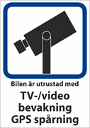 Bilen är utrustad med TV-/video
bevakning
GPS spårning
