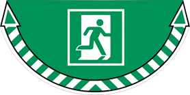 Golvklistermärke nödutgång.