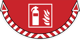 Golvklistermärke -Brandsläckare.