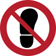 Golvdekal Stå ej här